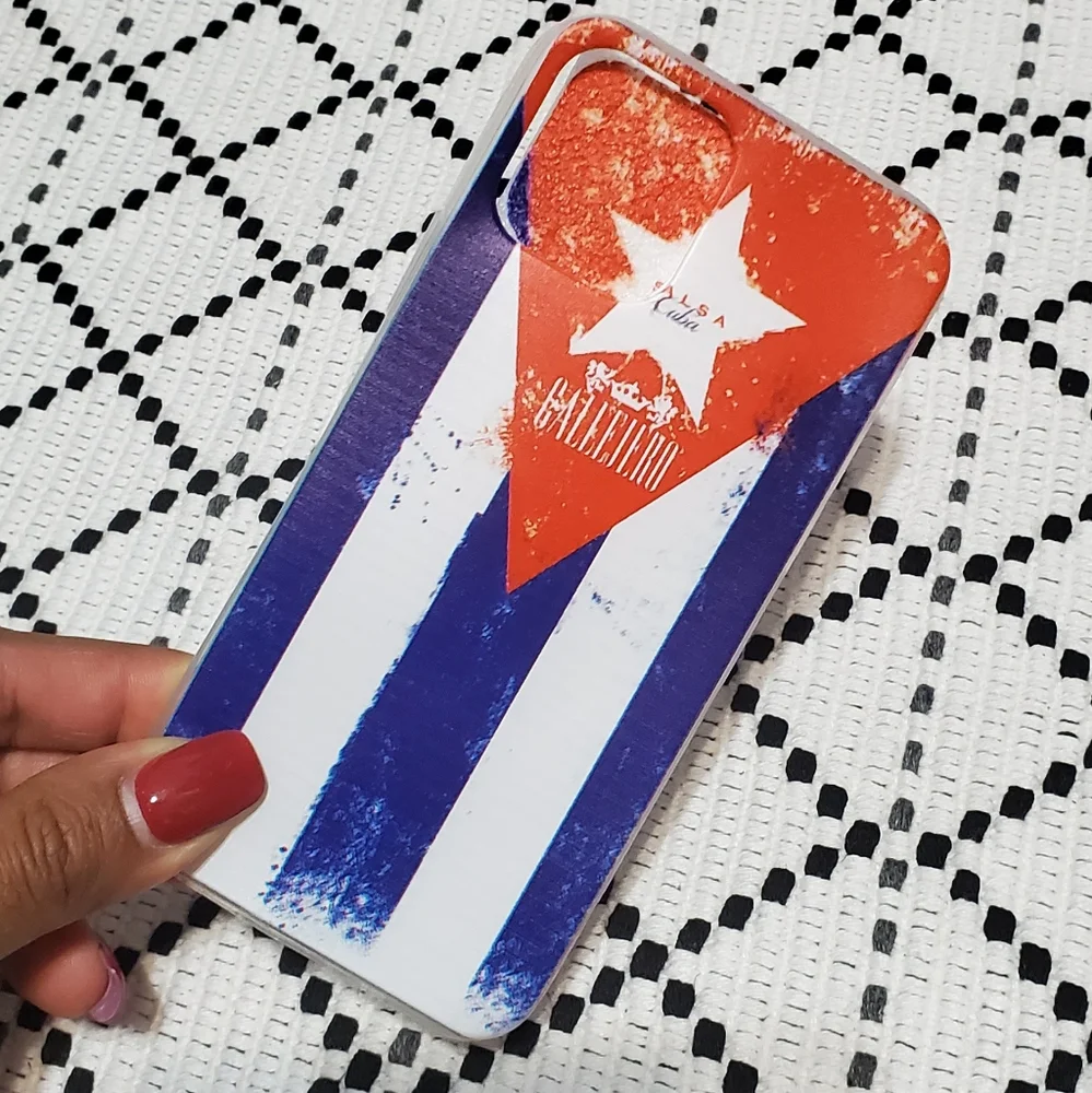 Iphone 12 Pro Cuba Flag Print Rubber Case